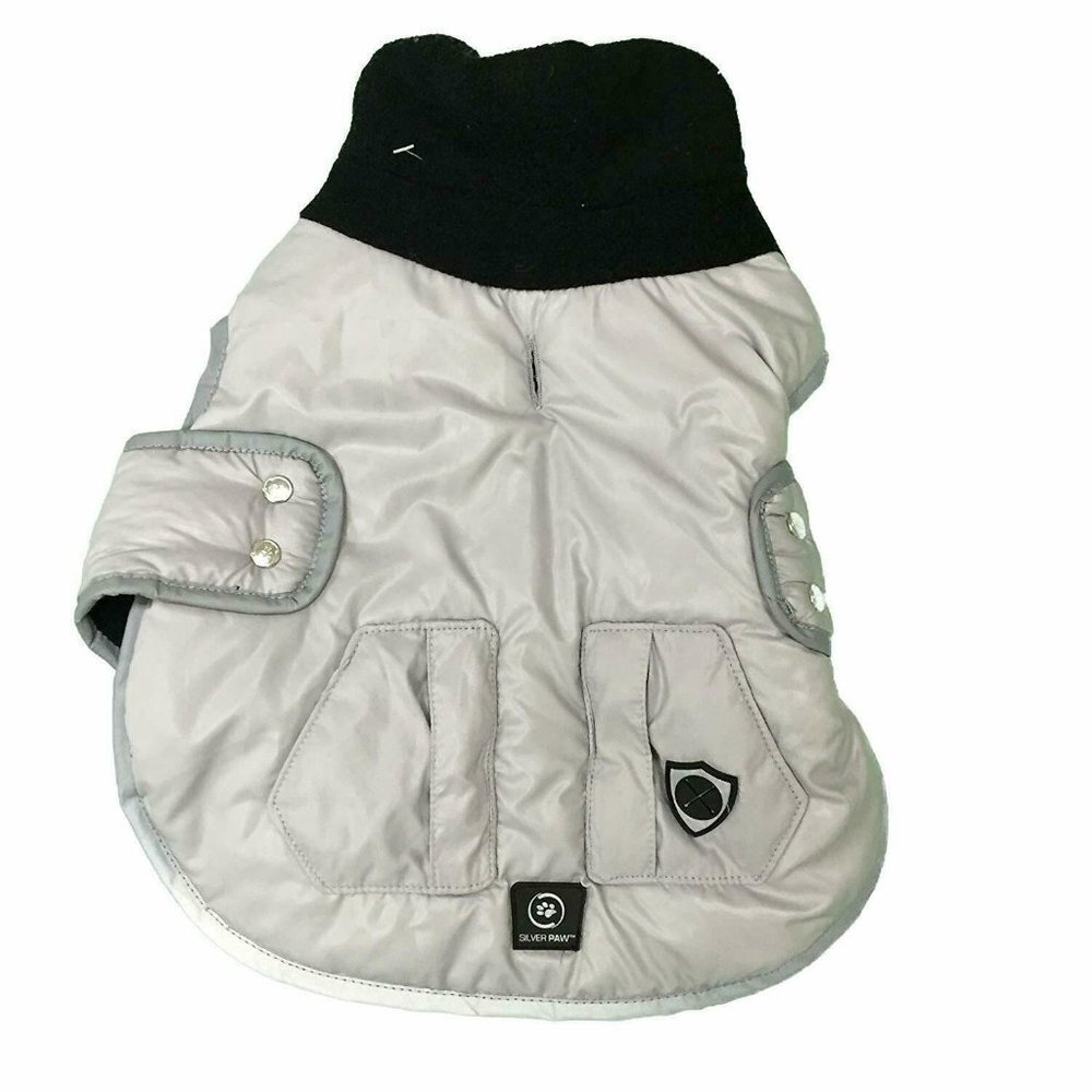 Silver Paw Easy Fit Vest with Contrast Polar Fleece Collar for Pet Dog S…